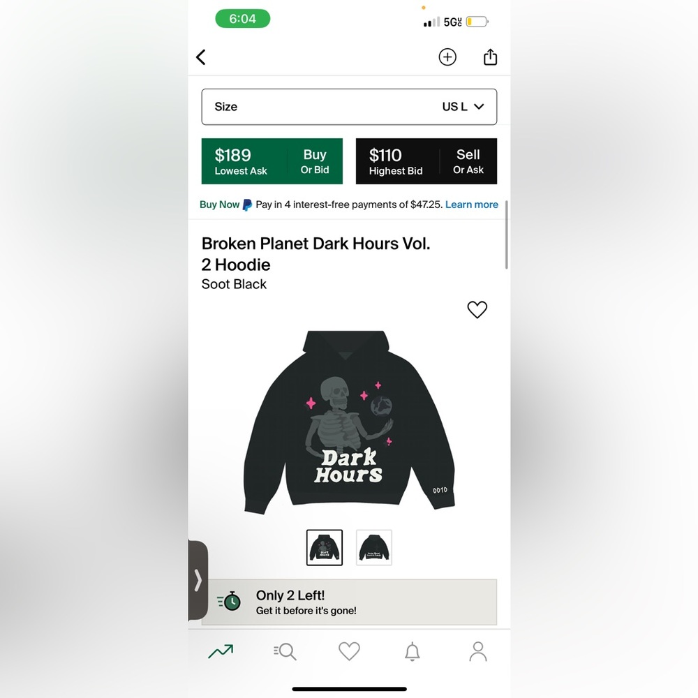 Broken Planet “Dark Hours” hoodie